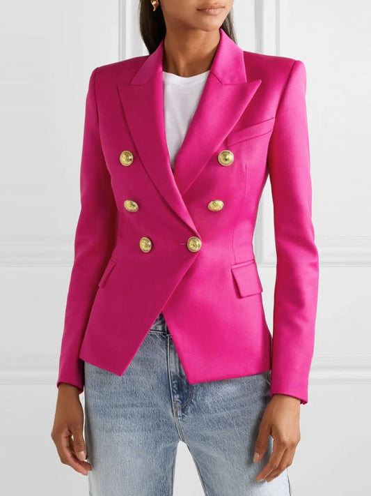 Lapel Collar Long Sleeve Blazer - GlossiChic CollectionBlazer & Cardigan