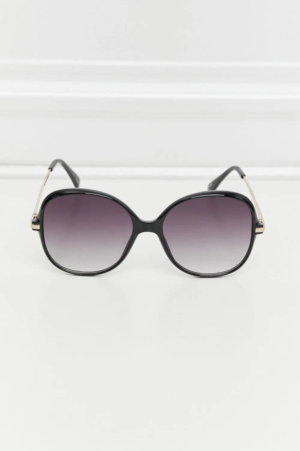 Metal - Plastic Hybrid Full Rim Sunglasses - GlossiChic CollectionSunglasses