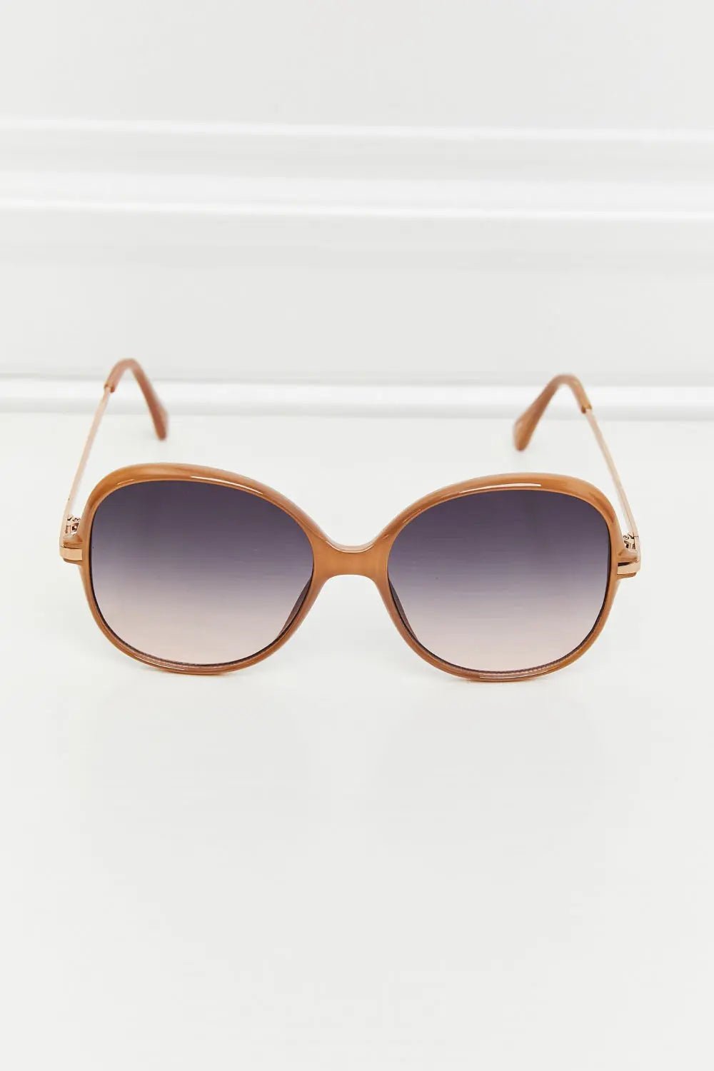 Metal - Plastic Hybrid Full Rim Sunglasses - GlossiChic CollectionSunglasses