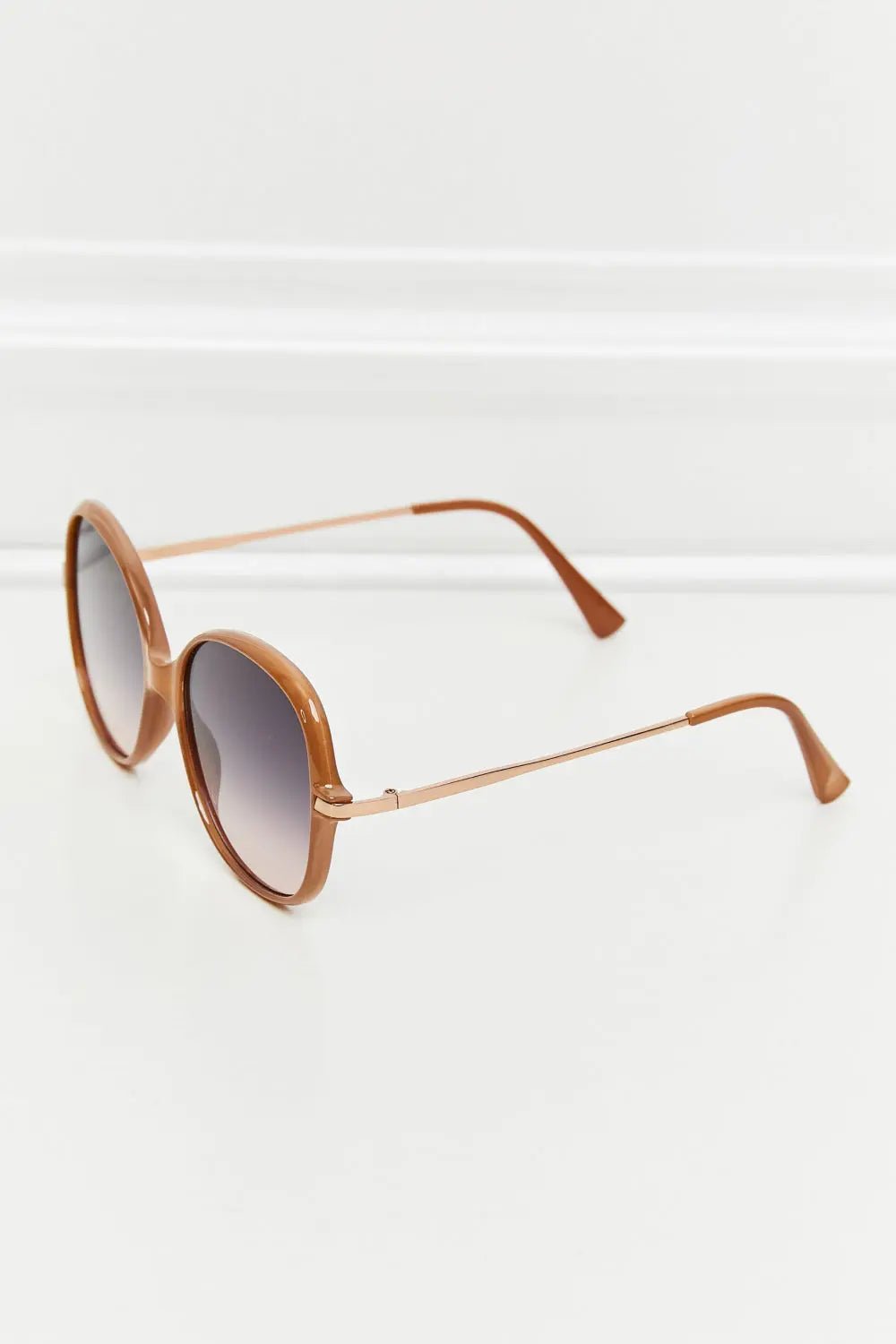Metal - Plastic Hybrid Full Rim Sunglasses - GlossiChic CollectionSunglasses