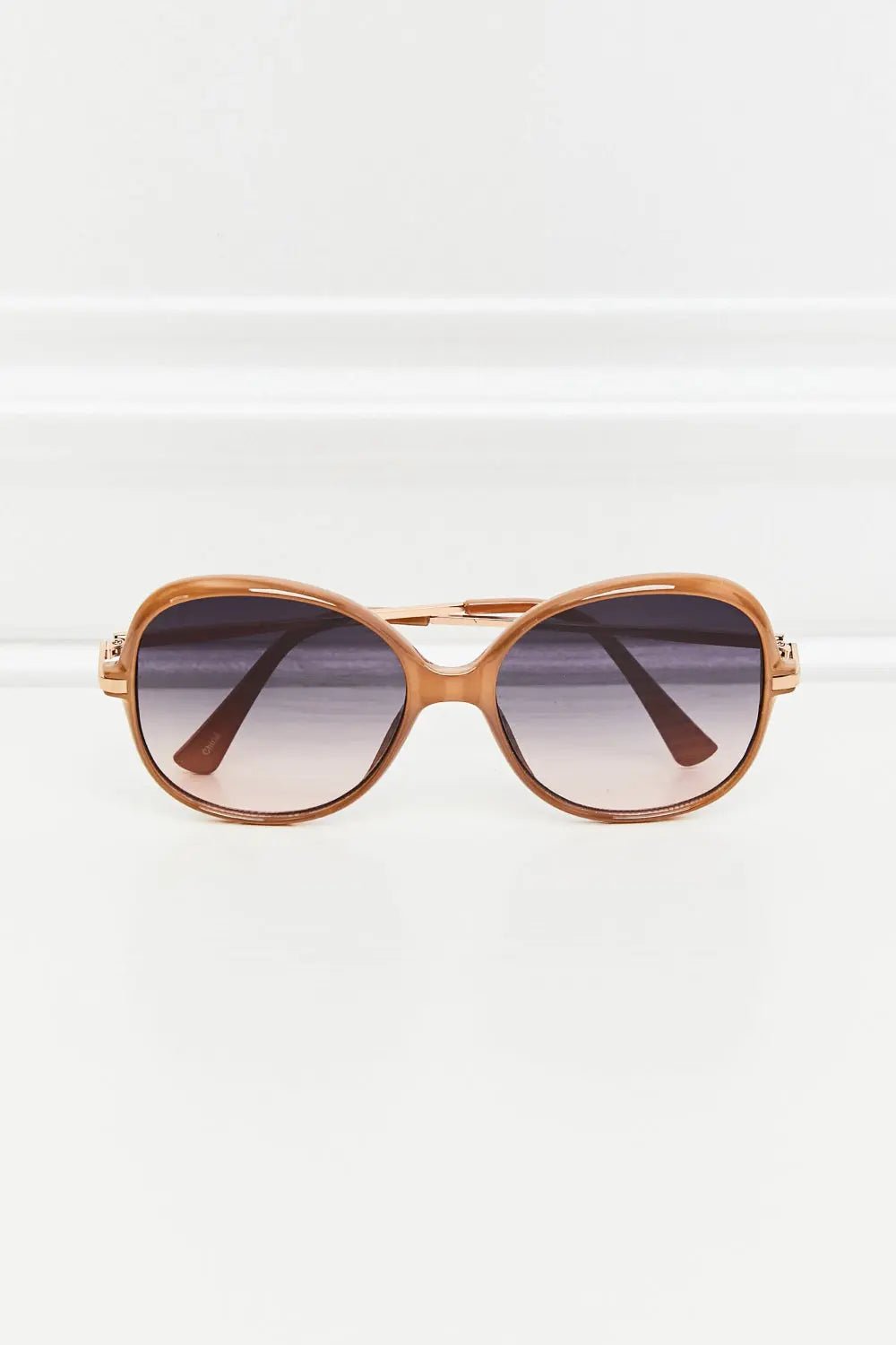 Metal - Plastic Hybrid Full Rim Sunglasses - GlossiChic CollectionSunglasses