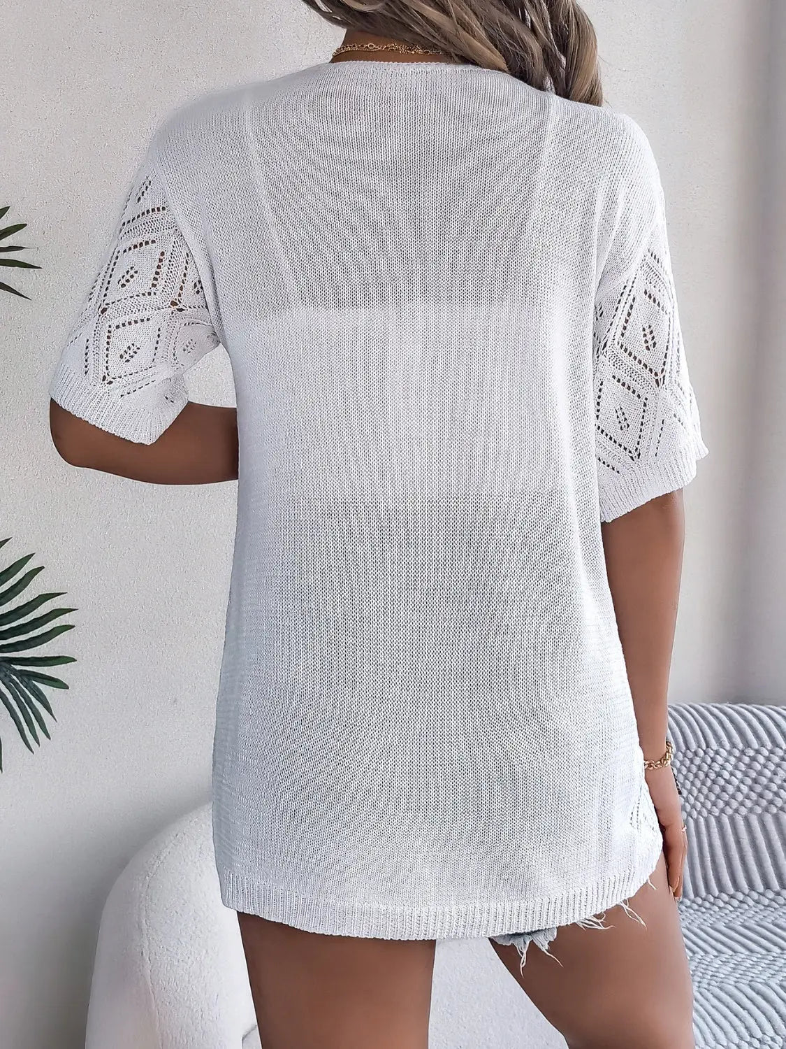 Open Front Half Sleeve Cardigan - GlossiChic CollectionBlazer & Cardigan