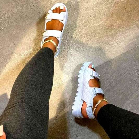 Open Toe Platform Sandals - GlossiChic CollectionShoes