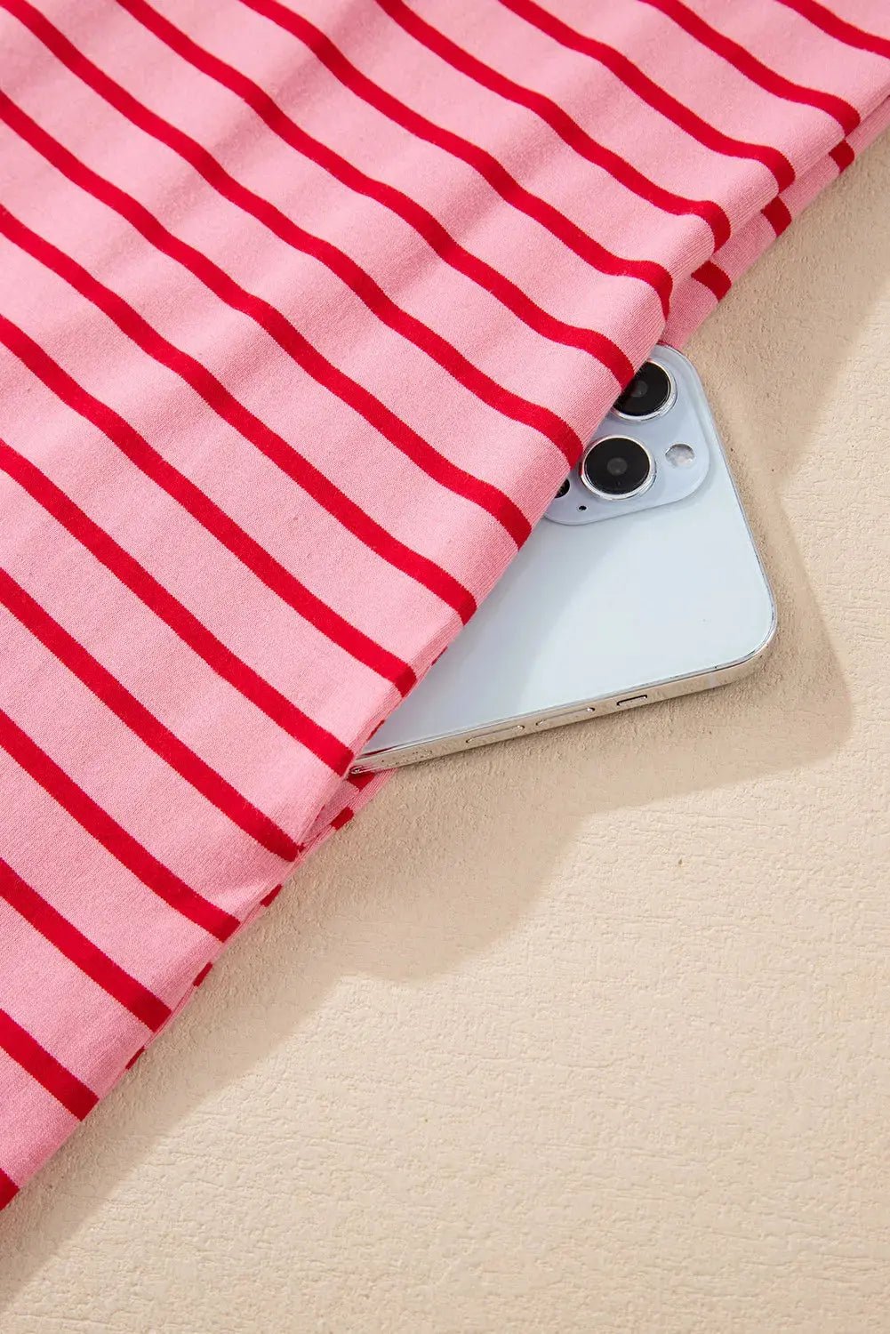 Pocketed Striped Half Sleeve Tee Dress - GlossiChic CollectionDresses