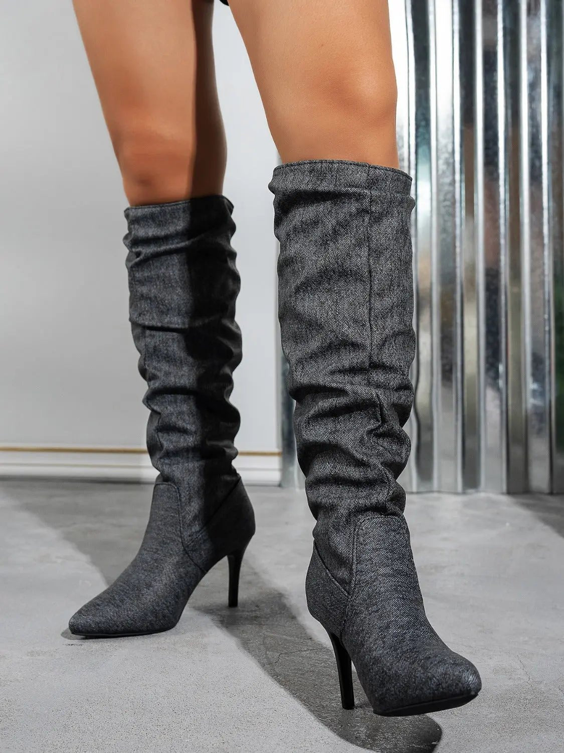 Point Toe Stiletto Boots - GlossiChic Collection Dark / 35(US4) GlossiChic Collection Shoes