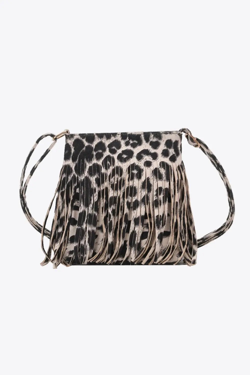 PU Leather Crossbody Bag with Fringe - GlossiChic Collectionhandbags