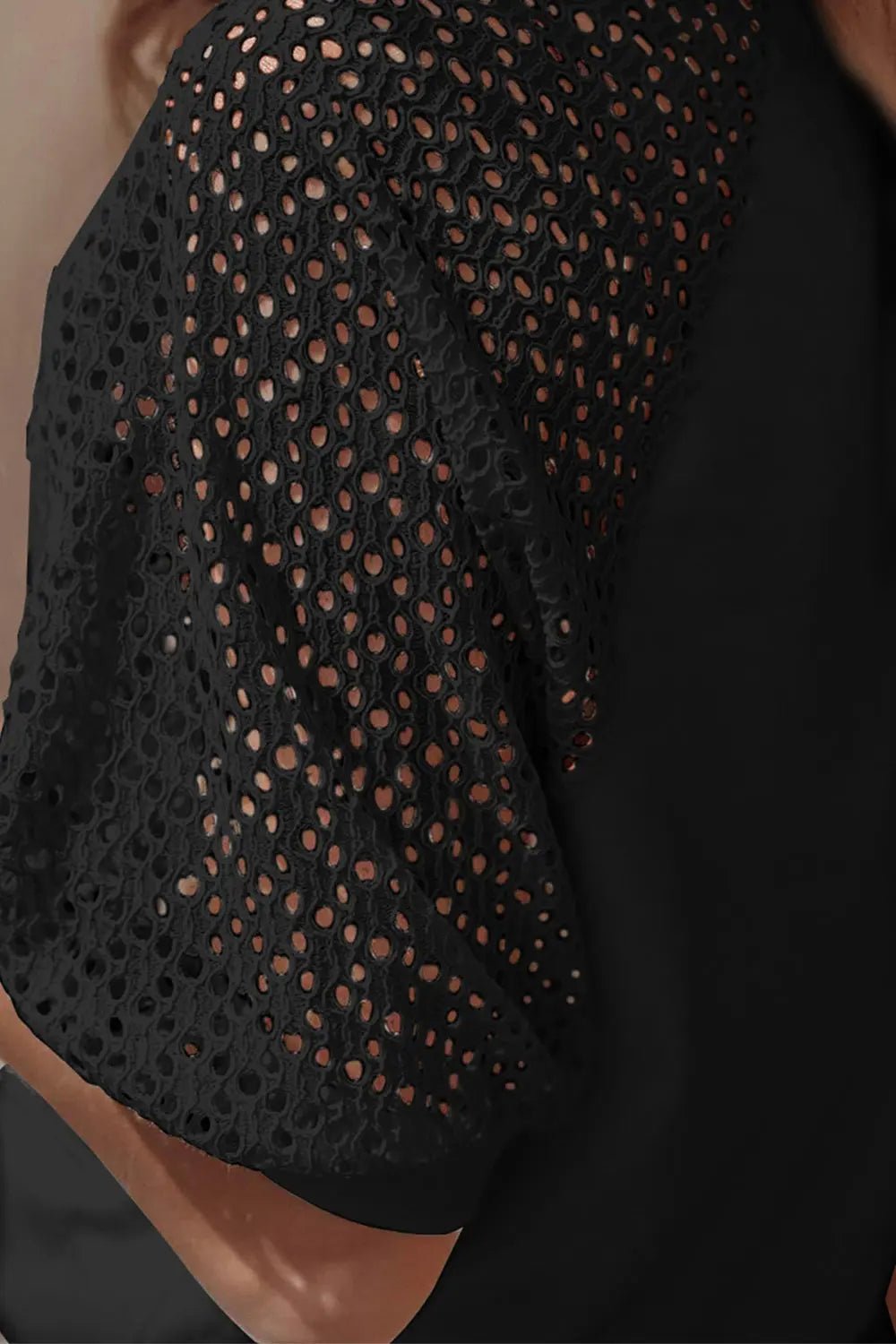 Round Neck Half Sleeve Blouse - GlossiChic CollectionShirts & Tops