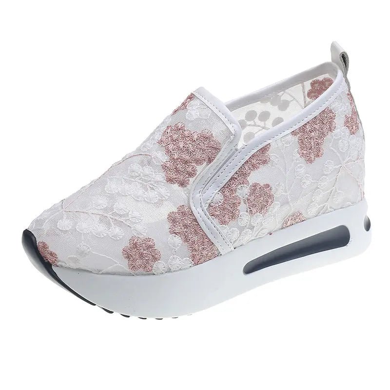 Round Toe Platform Sneakers - GlossiChic CollectionShoes