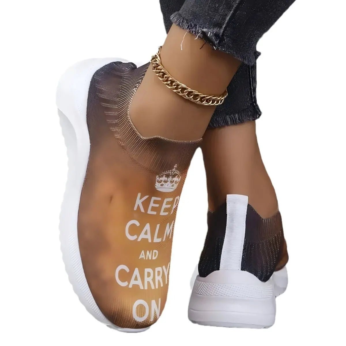 Round Toe Platform Sneakers - GlossiChic CollectionShoes