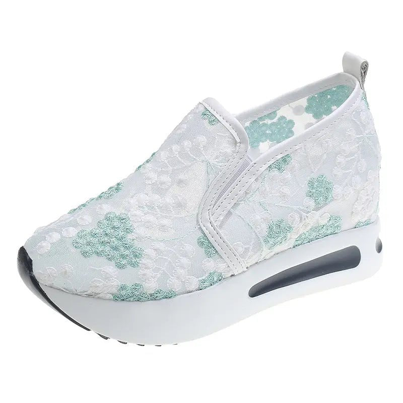 Round Toe Platform Sneakers - GlossiChic CollectionShoes