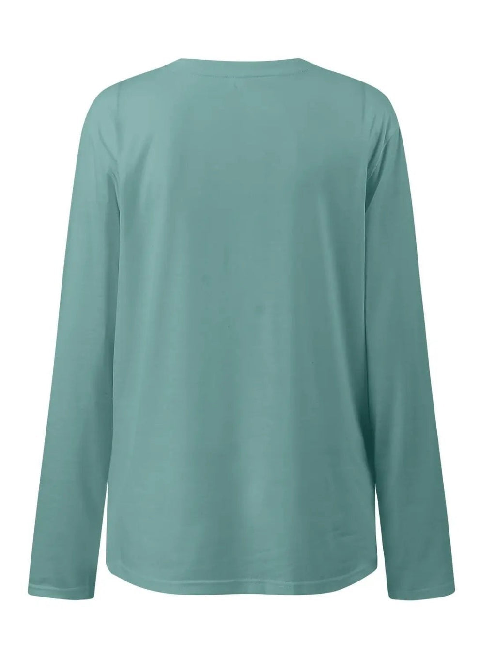 Ruched Round Neck Long Sleeve T-Shirt - GlossiChic CollectionShirts & Tops