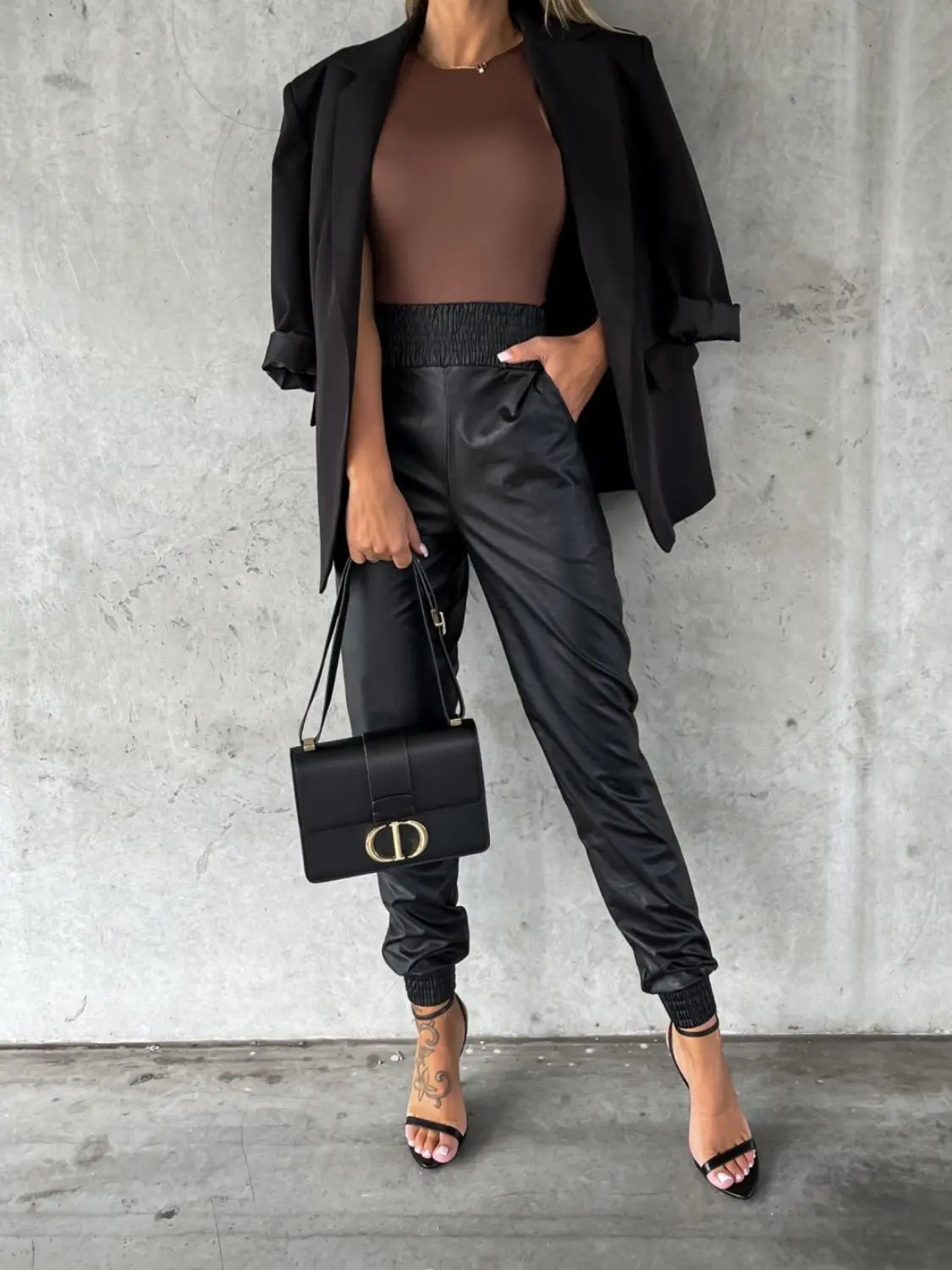 Smocked High Waist Pants with Pockets - GlossiChic CollectionJeans, Pants, & Shorts