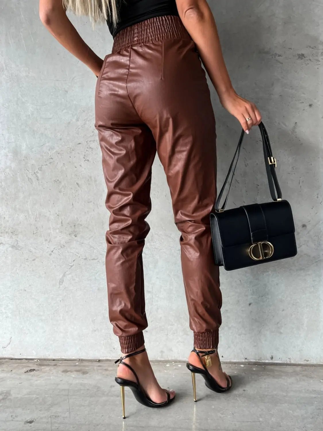 Smocked High Waist Pants with Pockets - GlossiChic CollectionJeans, Pants, & Shorts