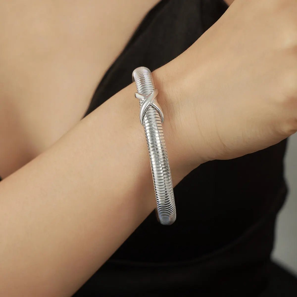 Titanium Steel Spring Shape Bracelet - GlossiChic CollectionBracelets