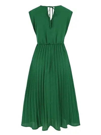 Tied Surplice Pleated Tank Dress Trendsi