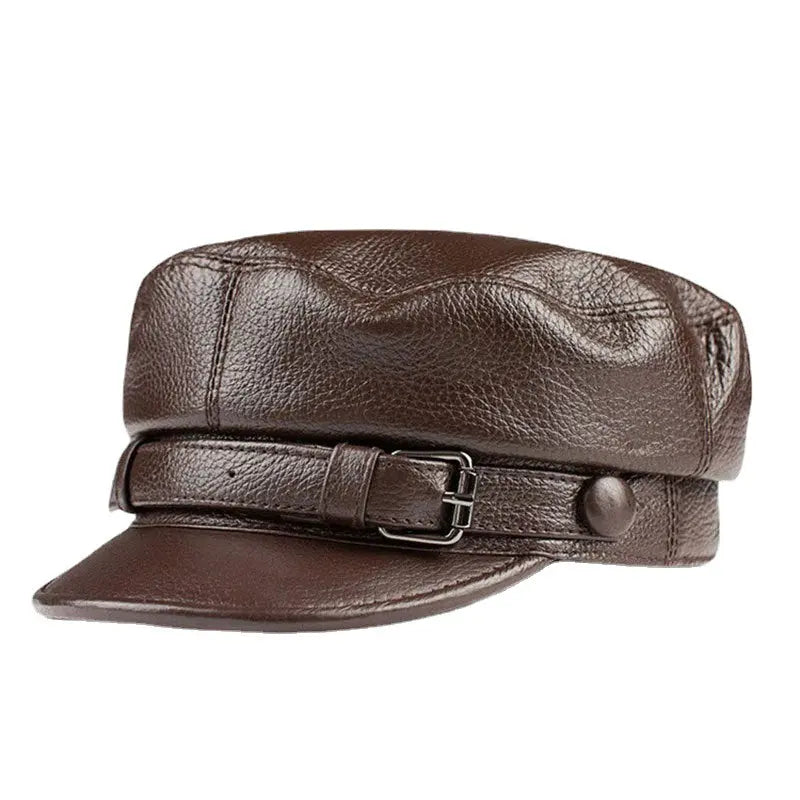 Fashion Retro PU Leather Beret - GlossiChic Collection