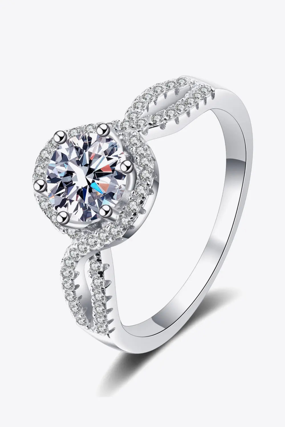 Feel The Joy 925 Sterling Silver Moissanite Ring - GlossiChic Collection Silver / 5 GlossiChic Collection jewelry