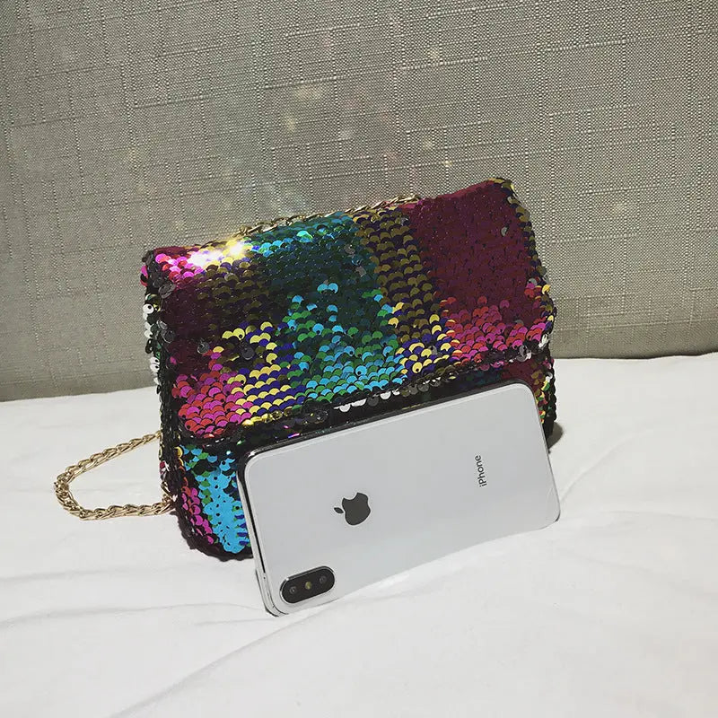 Sequin cross body bag GlossiChic Collection