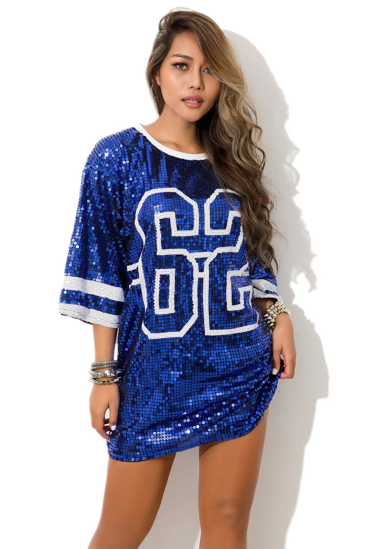 Center Stage Sequin T-Shirt Dress - GlossiChic Collection