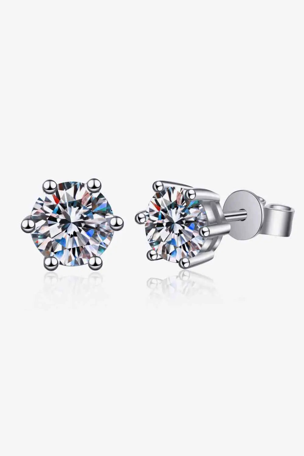 Adored Moissanite Stud Earrings GlossiChic Collection