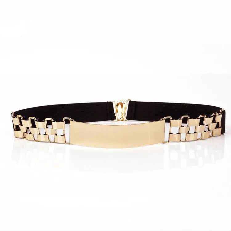 Metal Chain Belt - GlossiChic Collection apricot GlossiChic Collection Belts & Hats
