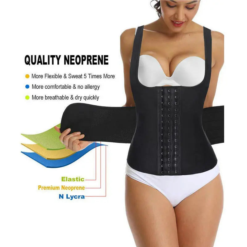 Body Sharper Zippered Waistcoat And Abdomen Corset - GlossiChic Collection