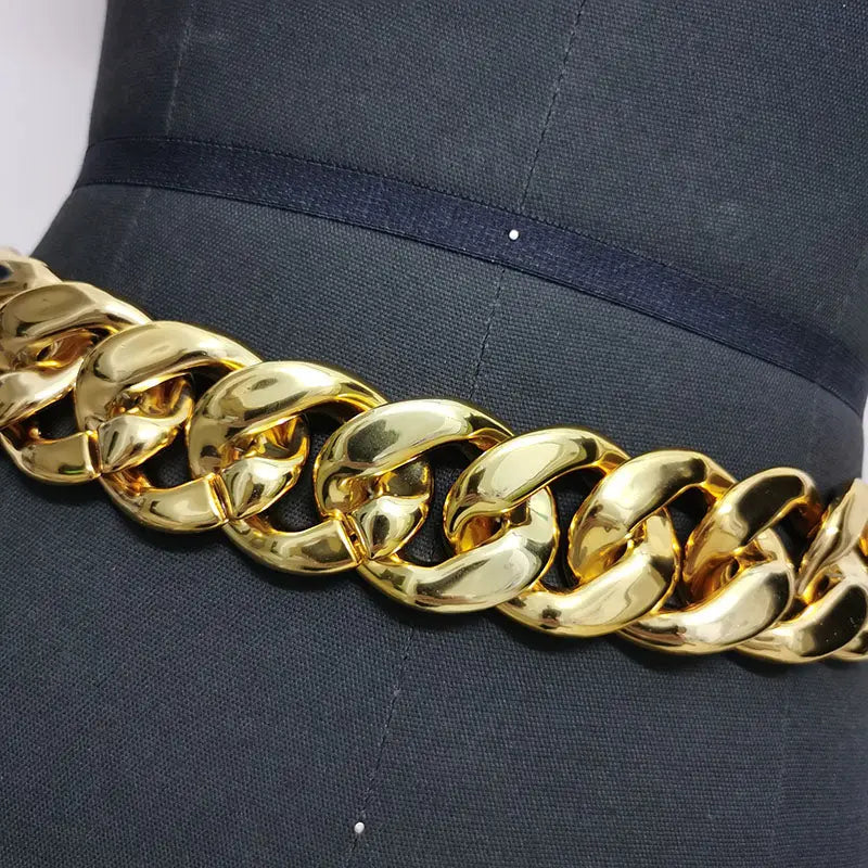 Simple And Versatile Chain Belt - GlossiChic Collection Gold GlossiChic Collection Belts & Hats