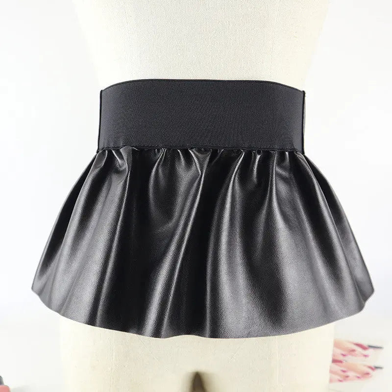 PU Leather Skirt, Shirt Belt GlossiChic Collection