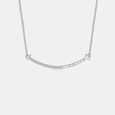 Moissanite 925 Sterling Sliver Necklace GlossiChic Collection