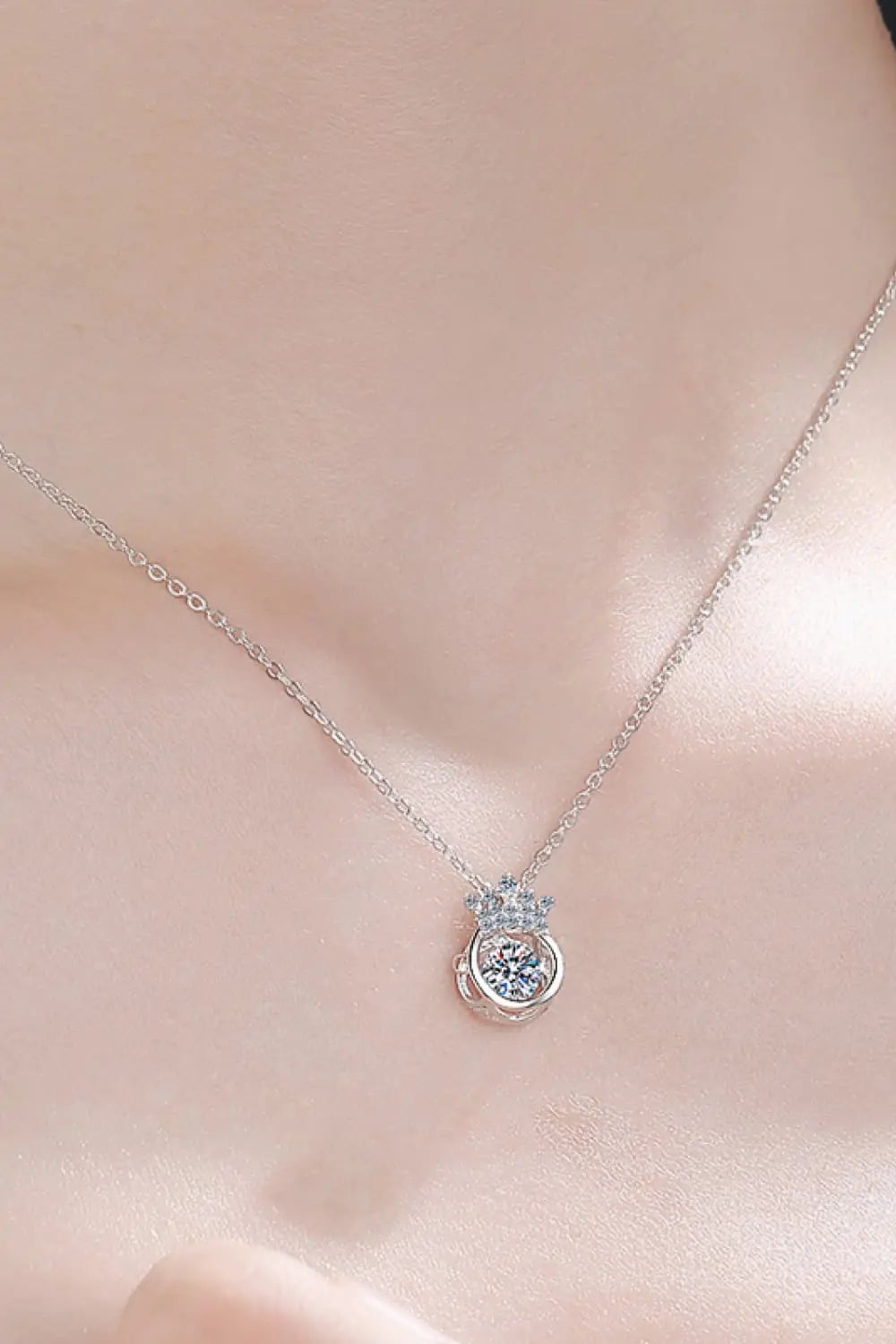 Moissanite 925 Sterling Silver Necklace GlossiChic Collection