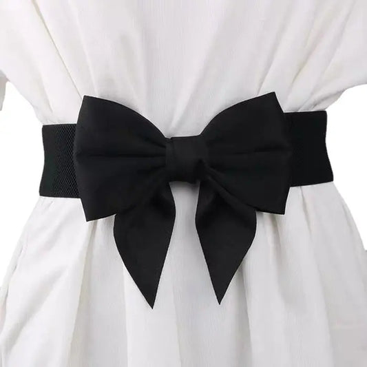 Fashion Bow Elastic Shirt Dress Belt - GlossiChic Collection