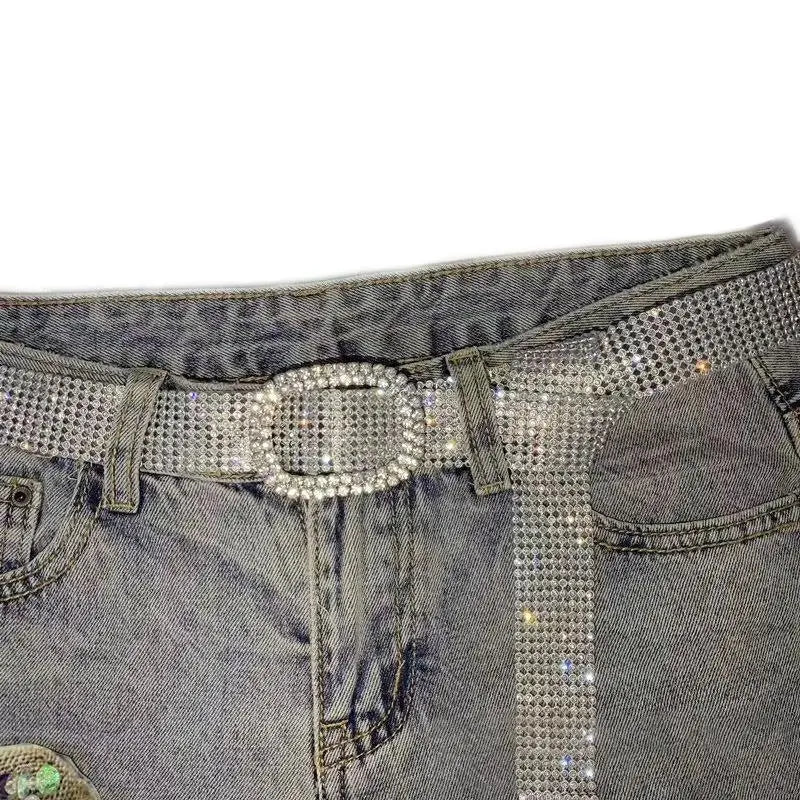 Rhinestone Embellished Belt - GlossiChic Collection Large silver / 115cm GlossiChic Collection Belts & Hats