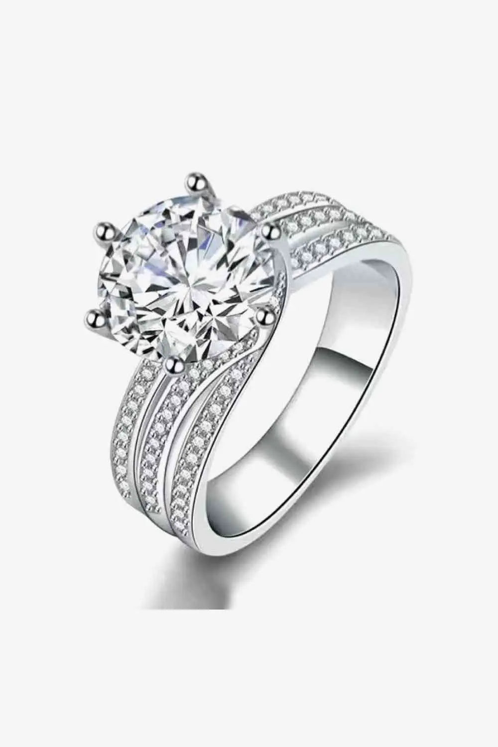 3 Carat Moissanite Three-Layer Ring - GlossiChic Collection