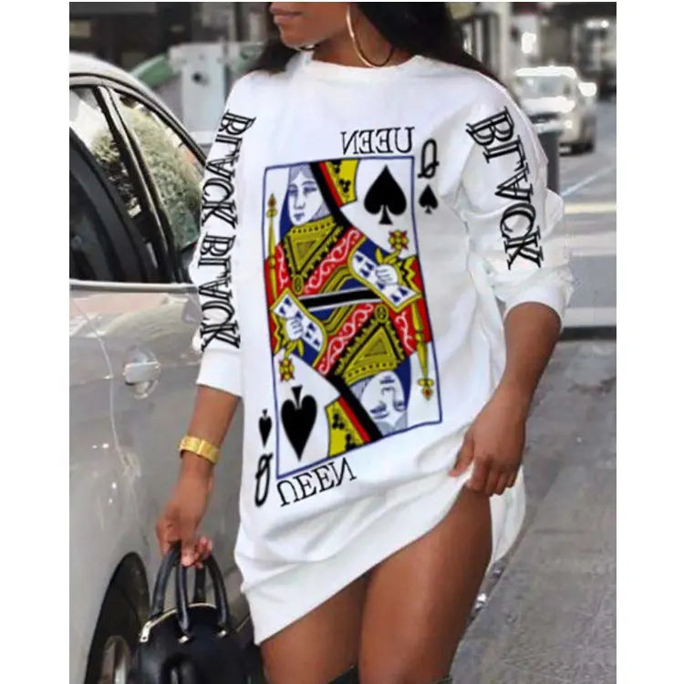 Queen on Deck T-Shirt Dress GlossiChic Collection