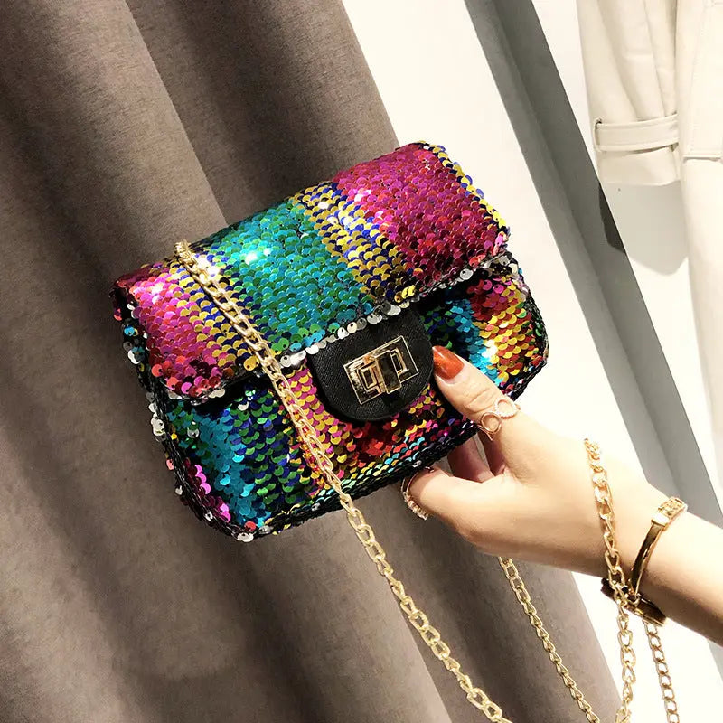 Sequin cross body bag GlossiChic Collection