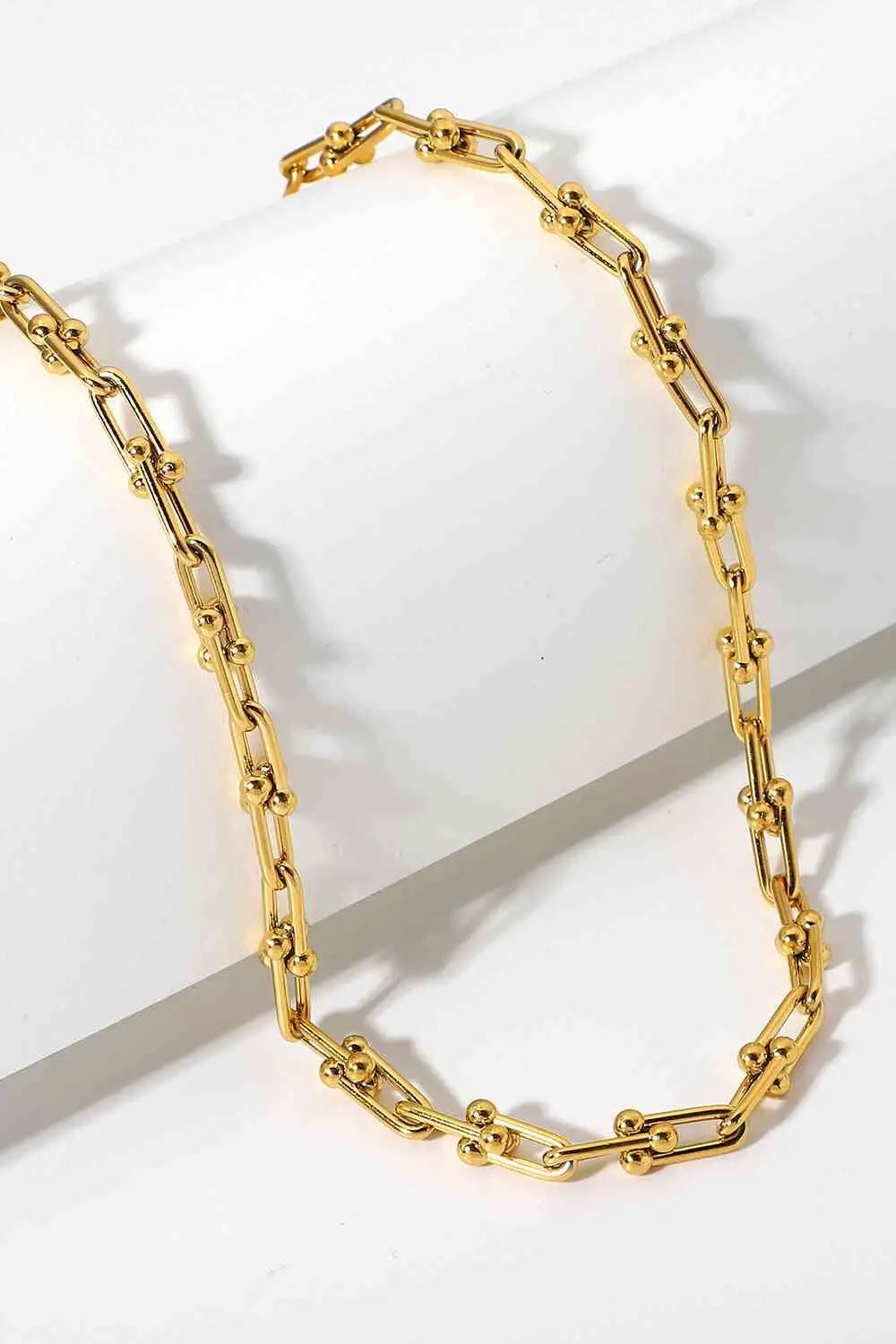 18K Stainless Steel U-Shape Chain Necklace Trendsi