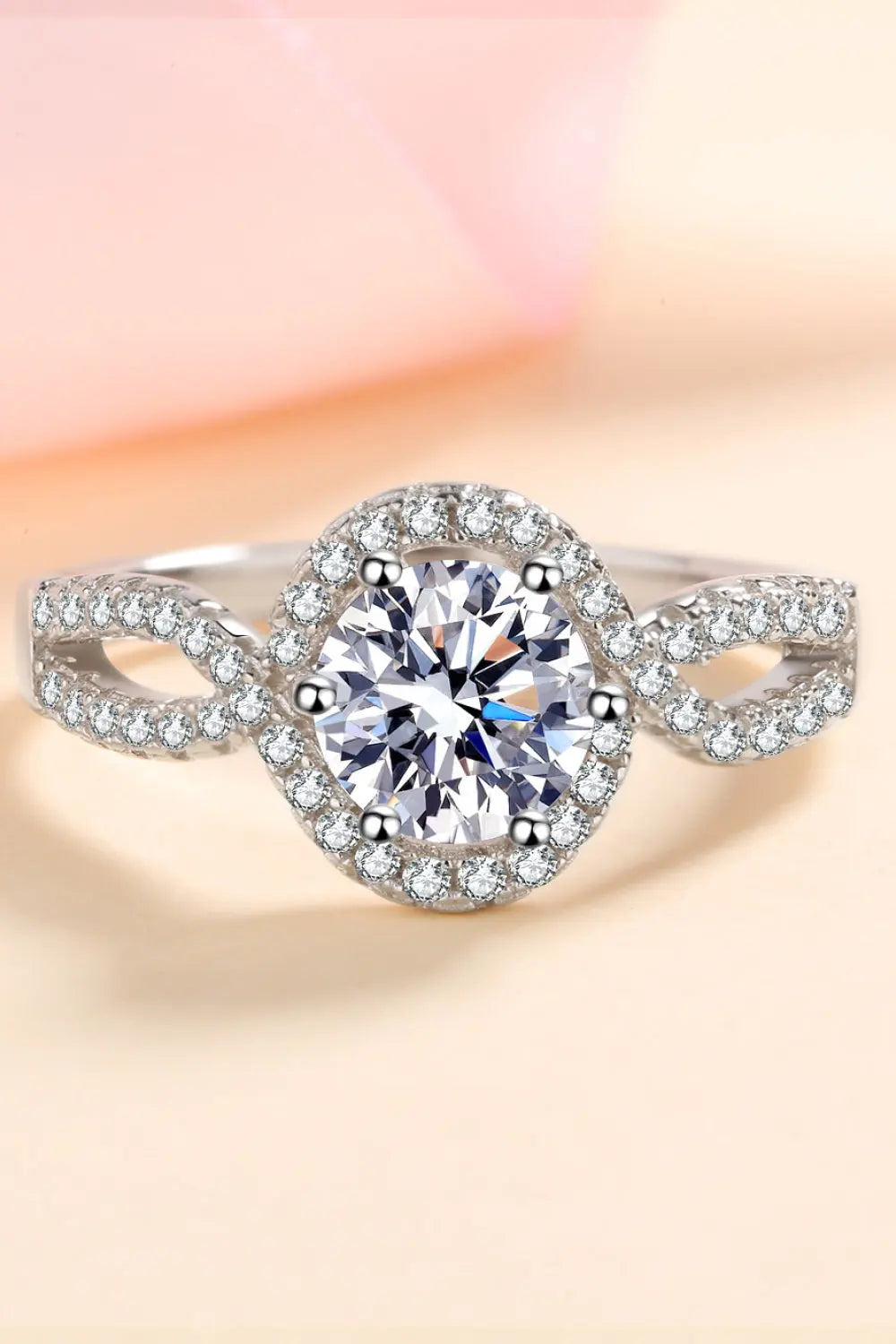 Feel The Joy 925 Sterling Silver Moissanite Ring - GlossiChic Collection Silver / 5 GlossiChic Collection jewelry
