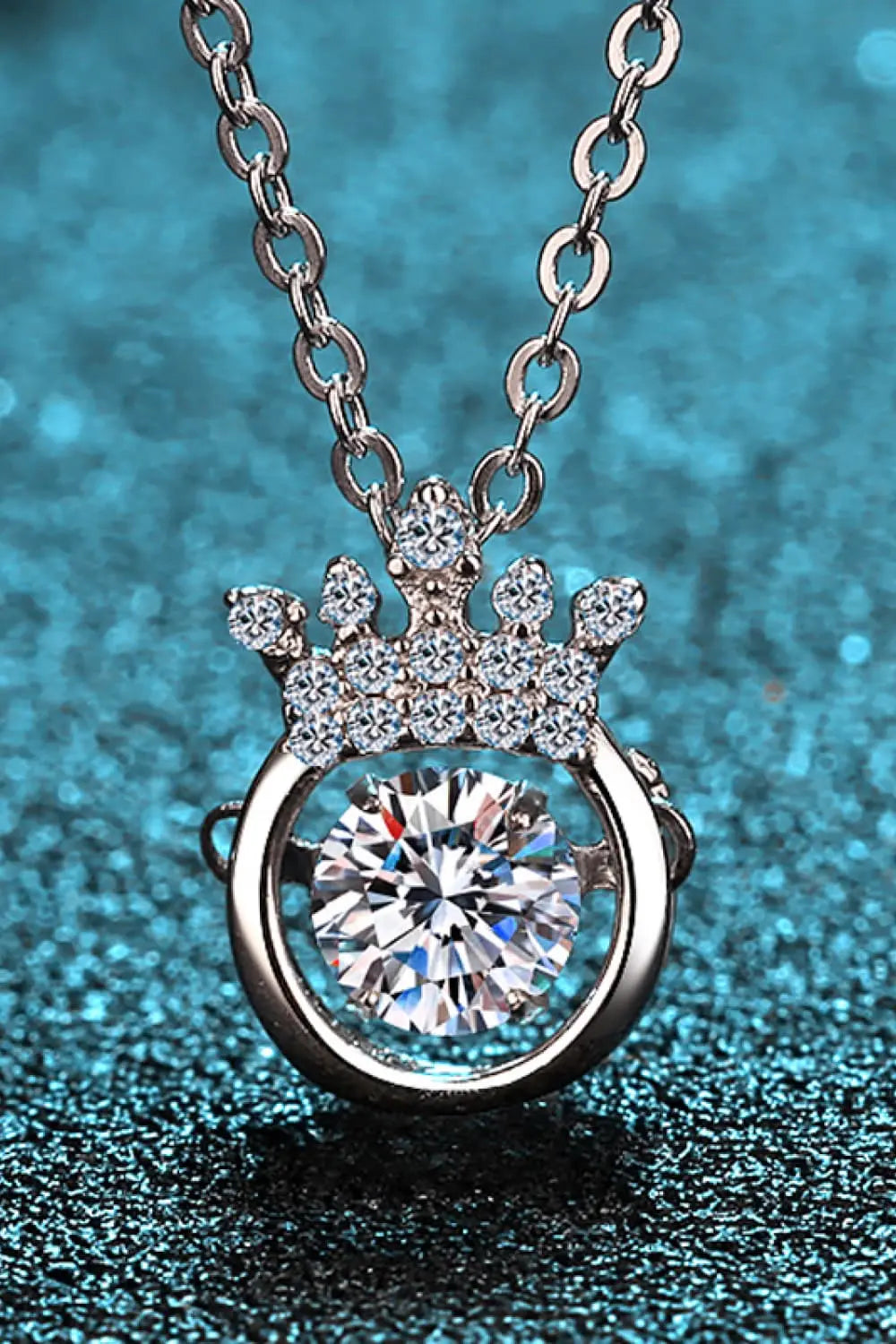 Moissanite 925 Sterling Silver Necklace - GlossiChic Collection Silver / One Size GlossiChic Collection jewelry