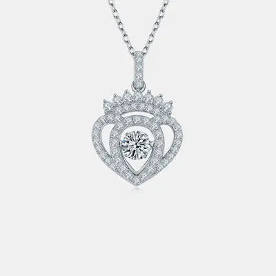 Moissanite 925 Sterling Sliver Necklace GlossiChic Collection