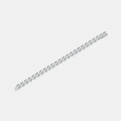 24 Carat Moissanite 925 Sterling Silver Heart Bracelet - GlossiChic Collection