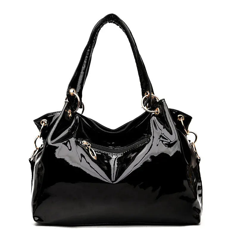 Large Capacity Solid Color Sequin Shoulder Bag GlossiChic Collection