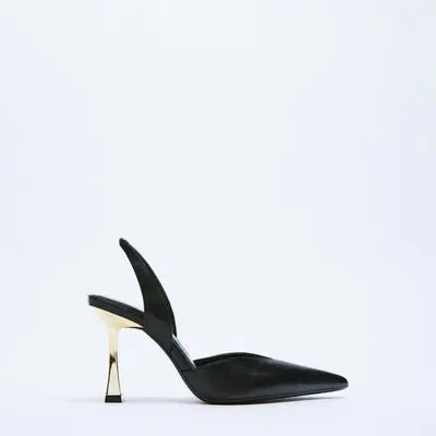 PU Leather Point Toe Stiletto Heel Pumps GlossiChic Collection