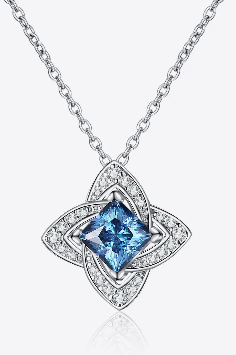 1 Carat Moissanite Floral Pendant Necklace - GlossiChic Collection