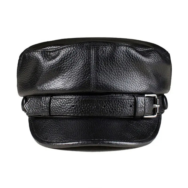Fashion Retro PU Leather Beret - GlossiChic Collection Black / 2XL GlossiChic Collection Belts & Hats