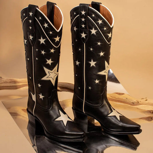 European And American Pointed Toe High Tube All-match Knight Boots - GlossiChic Collection