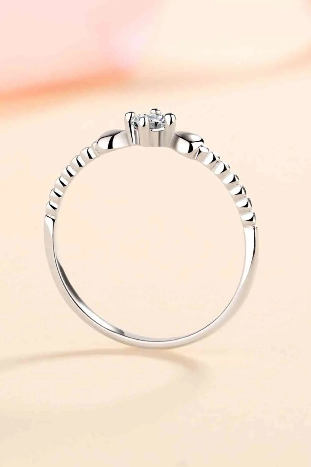 Moissanite Heart 925 Sterling Silver Ring - GlossiChic Collection Silver / 4 GlossiChic Collection jewelry