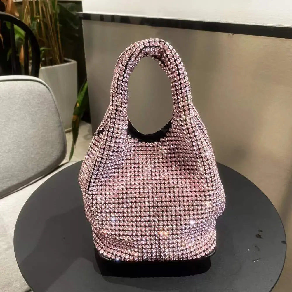 Rhinestone Vest Bucket Bag GlossiChic Collection