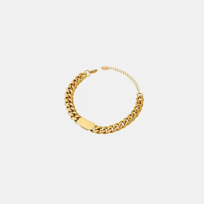 18K Gold-Plated Titanium Steel Chain Bracelet - GlossiChic Collection