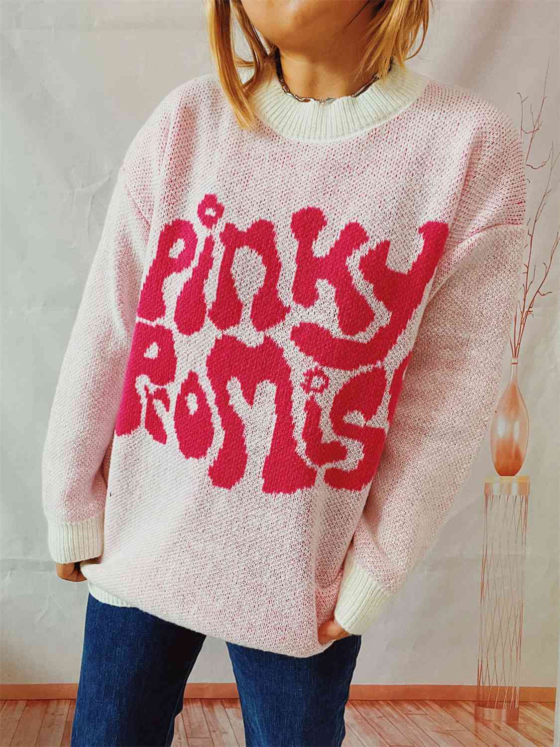 PINKY PROMISE Graphic Sweater - GlossiChic Collection