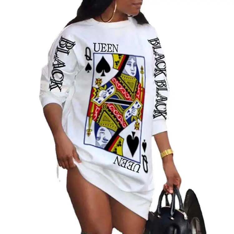 Queen on Deck T-Shirt Dress GlossiChic Collection